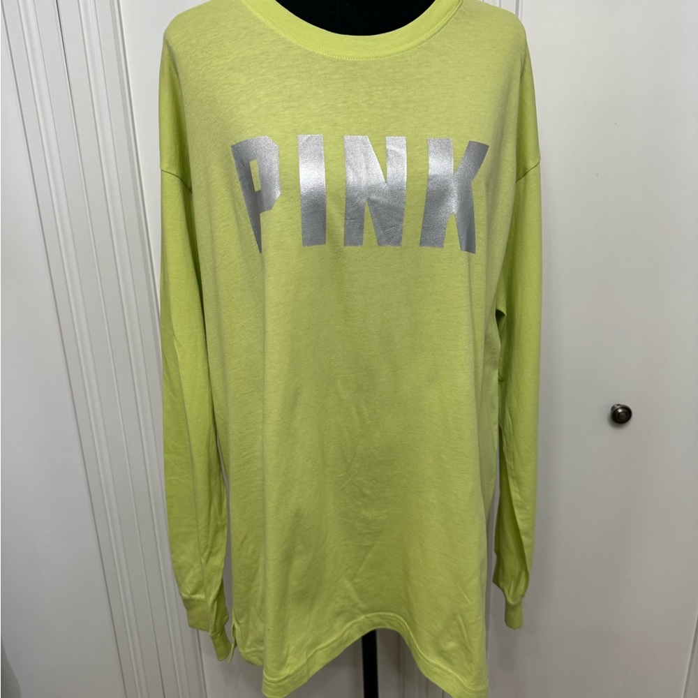 PINK Victoria's Secret Lime Green Long Sleeve Top